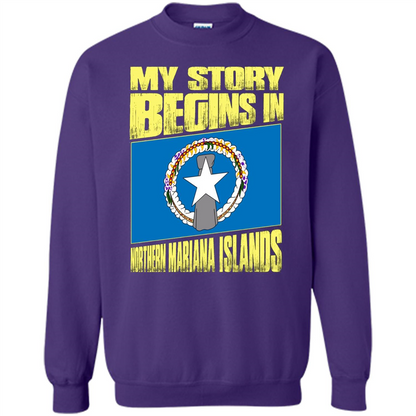 Story Begins In Northern Mariana Islands T-Shirt Orange