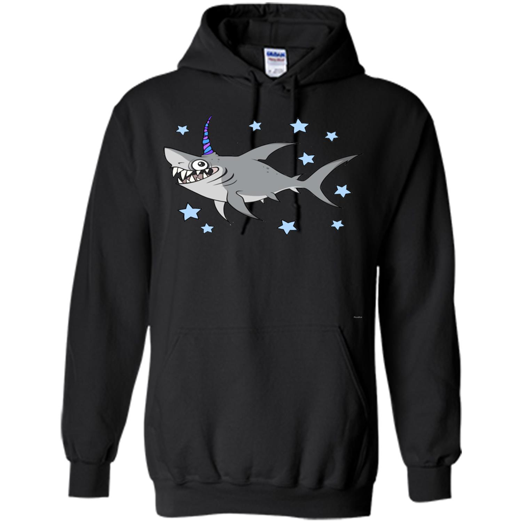 Unishark T-shirt Unicorn + Shark Black