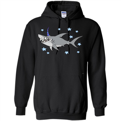 Unishark T-shirt Unicorn + Shark Black