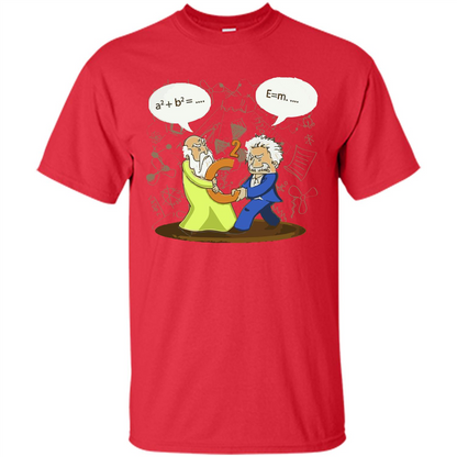 Pythagoras and Einstein T-shirt Red