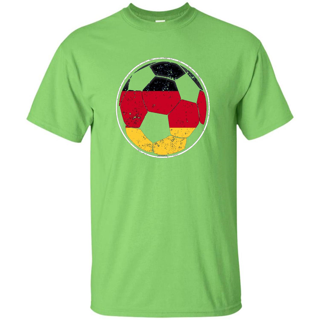 Germany Flag Soccer Ball Flag Soccer T-shirt Lime