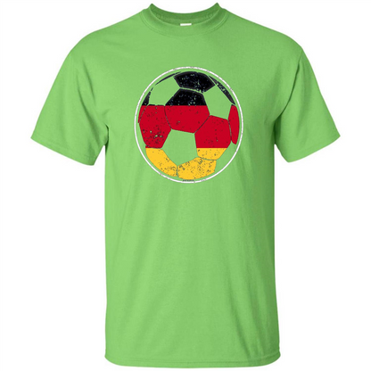 Germany Flag Soccer Ball Flag Soccer T-shirt Lime