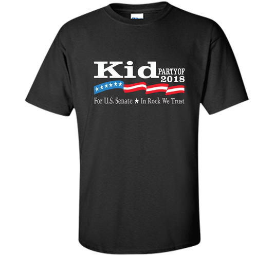 Kid For Senate 2018 Election Shirt In Rock We Trust T-shirt Black