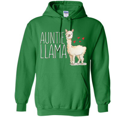 Auntie Llama Shirt Funny Matching Family Tribe Aunt T-shirt Irish Green