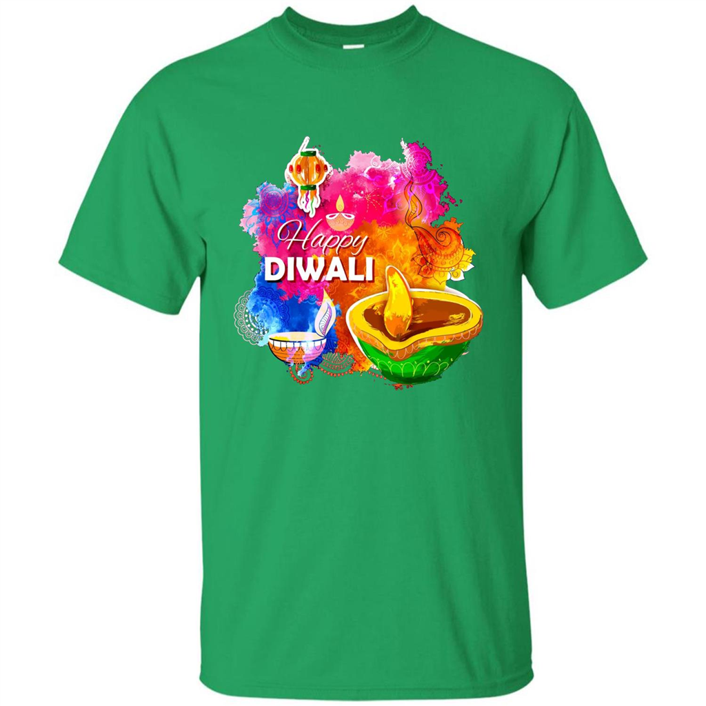 Happy Diwali Deepavali T-Shirt October 19th T-shirt Irish Green