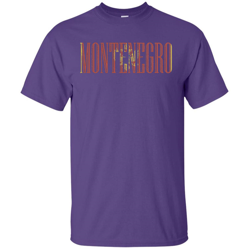 Montenegro T-Shirt Flag Of Montenegro T-shirt Purple