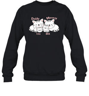 Cats and family name member ( Customized Name ) Sweatshirt