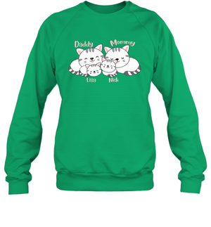 Cats and family name member ( Customized Name ) Sweatshirt