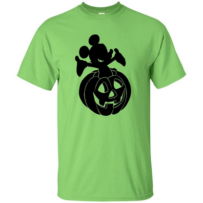Mickey Mouse Halloween Pumpkin T-shirt Lime