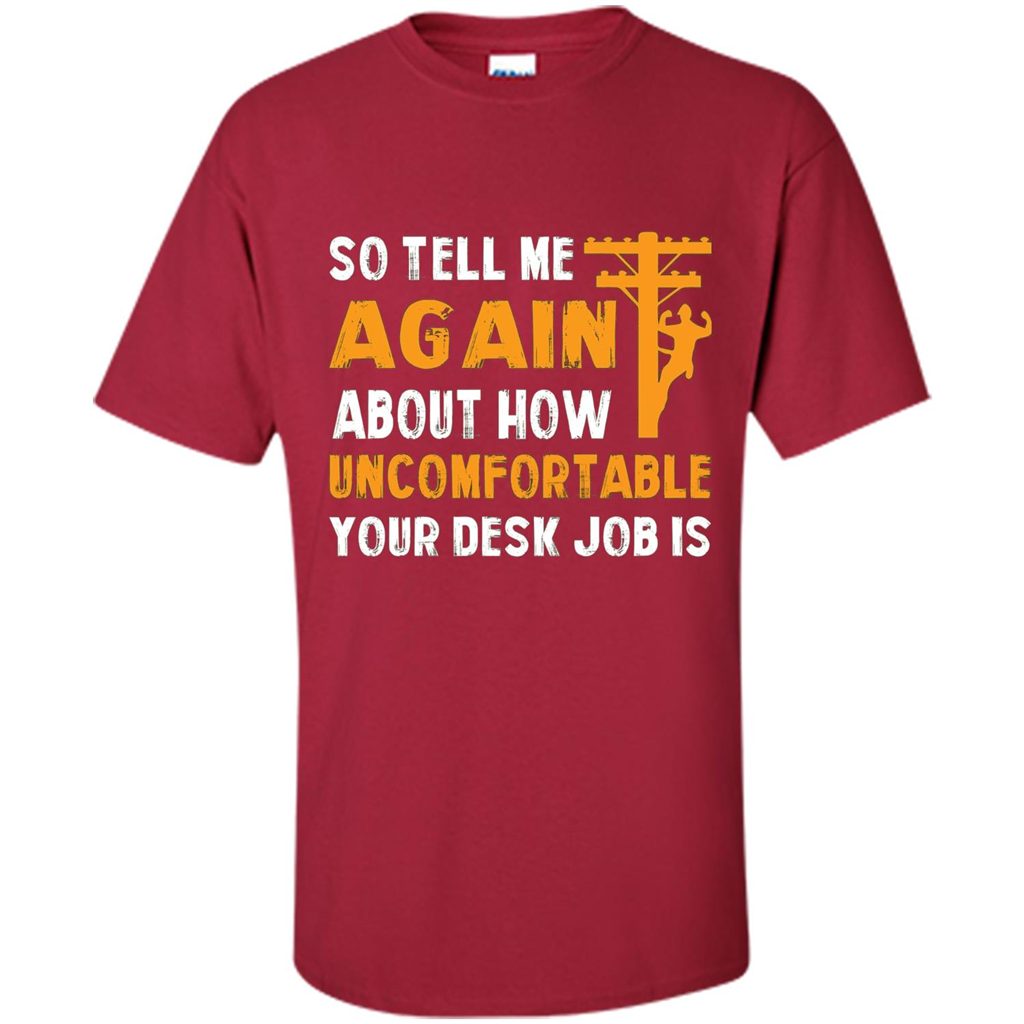 Lineman T-shirt Cool Gift For Lineman Cardinal