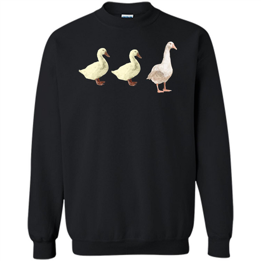 Duck and Goose Funny Farm Animal T-shirt Black