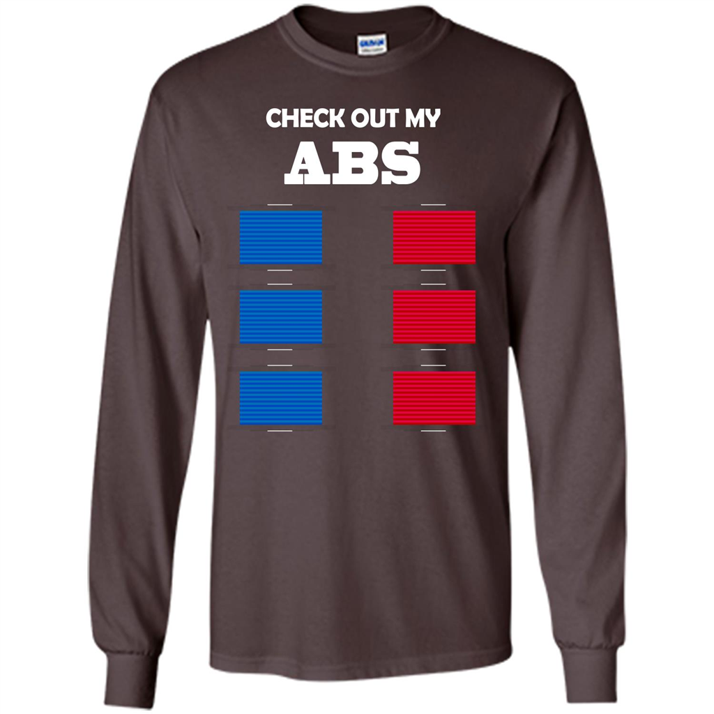 Funny Engineer T-shirt Check Out My Abs Dark Chocolate