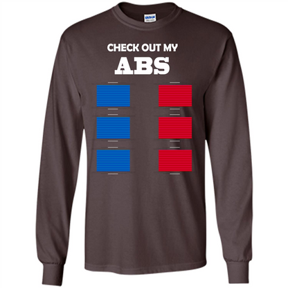 Funny Engineer T-shirt Check Out My Abs Dark Chocolate