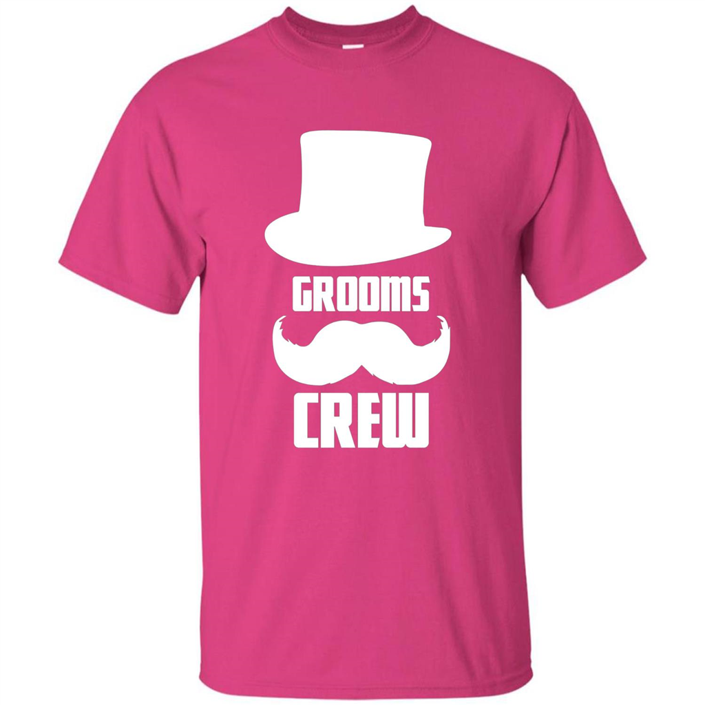 Grooms Crew T-shirt Funny Bachelor and Groom Party T-Shirt Heliconia