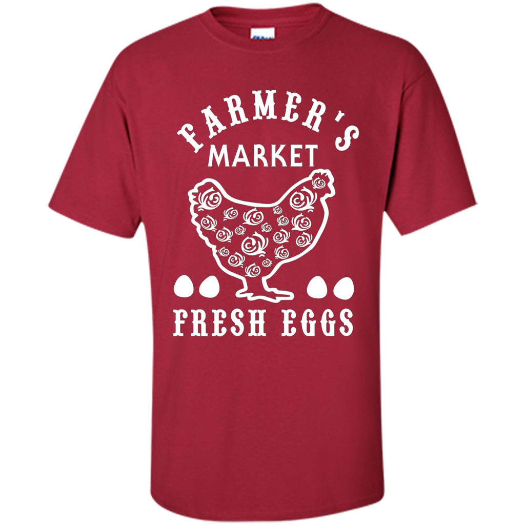 Famer's Market Fresh Eggs T-shirt Cardinal