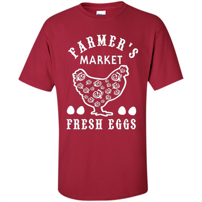 Famer's Market Fresh Eggs T-shirt Cardinal