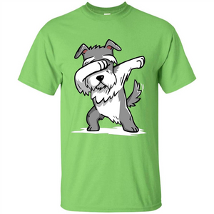 Schnauzer Cute Dabbing T-Shirt Funny Dab Dance Gift T-shirt