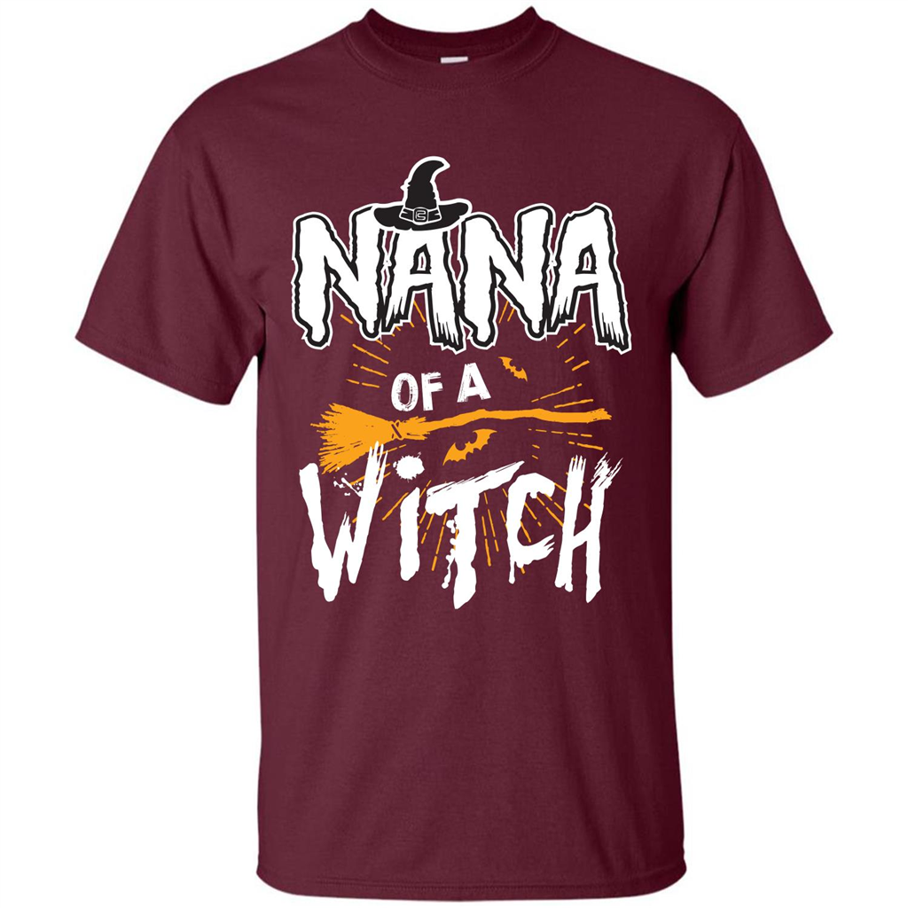 Halloween T-shirt Nana Of A Witch Maroon