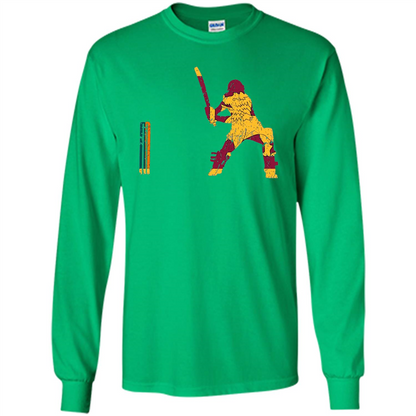 American Football T-shirt Sri Lankan Cricketer Batsman Wicket Cricket Match Irish Green