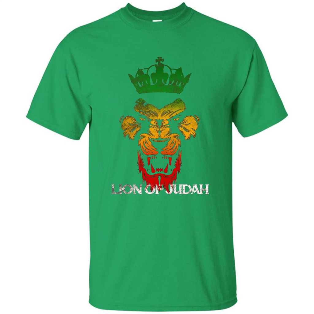 Lion Of Judah Rasta Reggae Roots T-shirt Irish Green