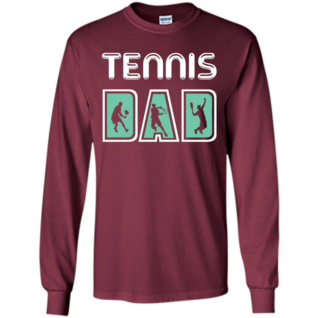 Tennis Lover T-shirt Tennis Dad Maroon
