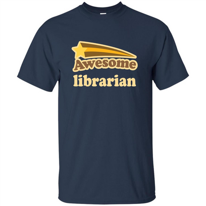 Awesome Librarian T-shirt Navy