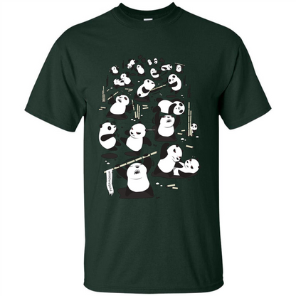 Cute Panda T-shirt Forest Green