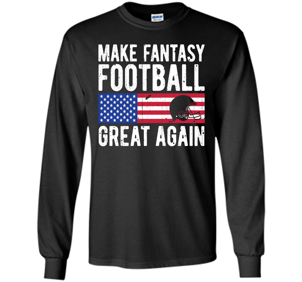 Football T-shirt Make Fantasy Football Great Again Black