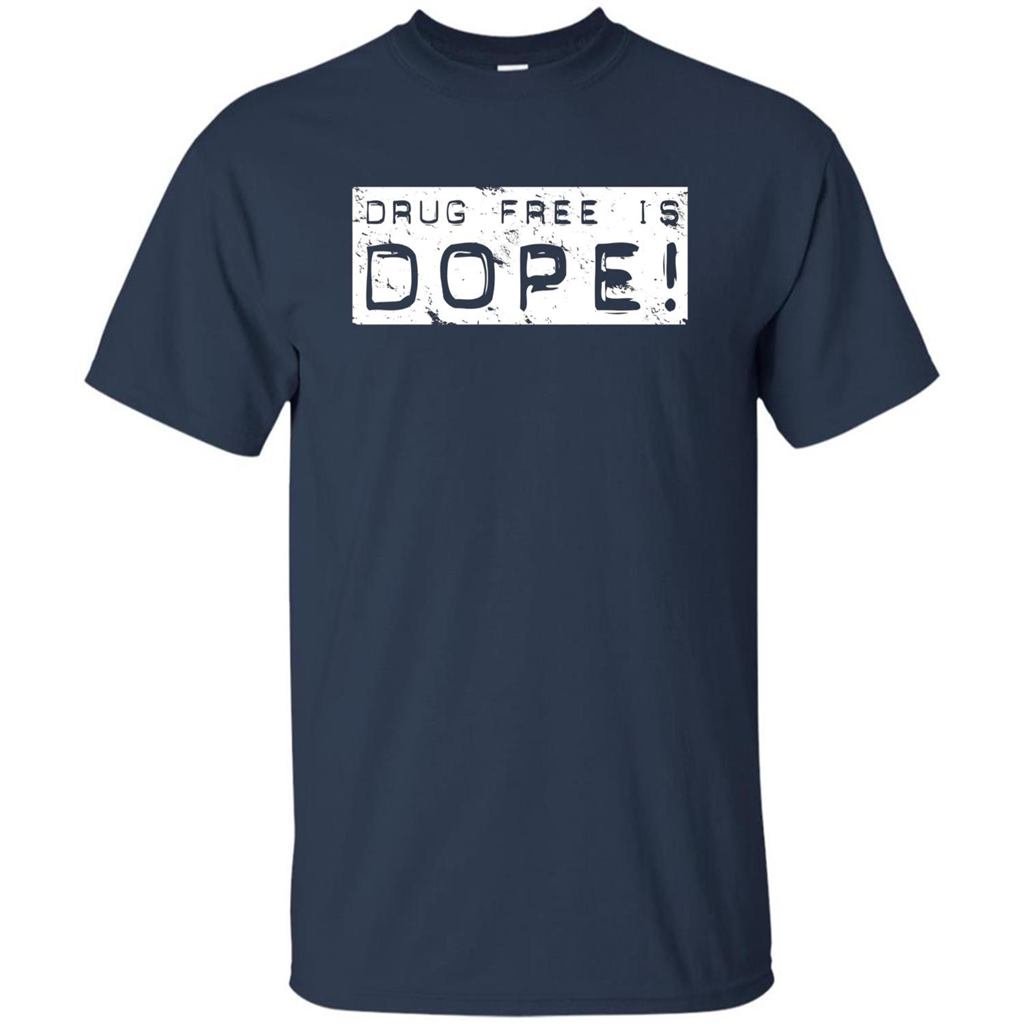 Drug Free Is Dope T-shirt Navy