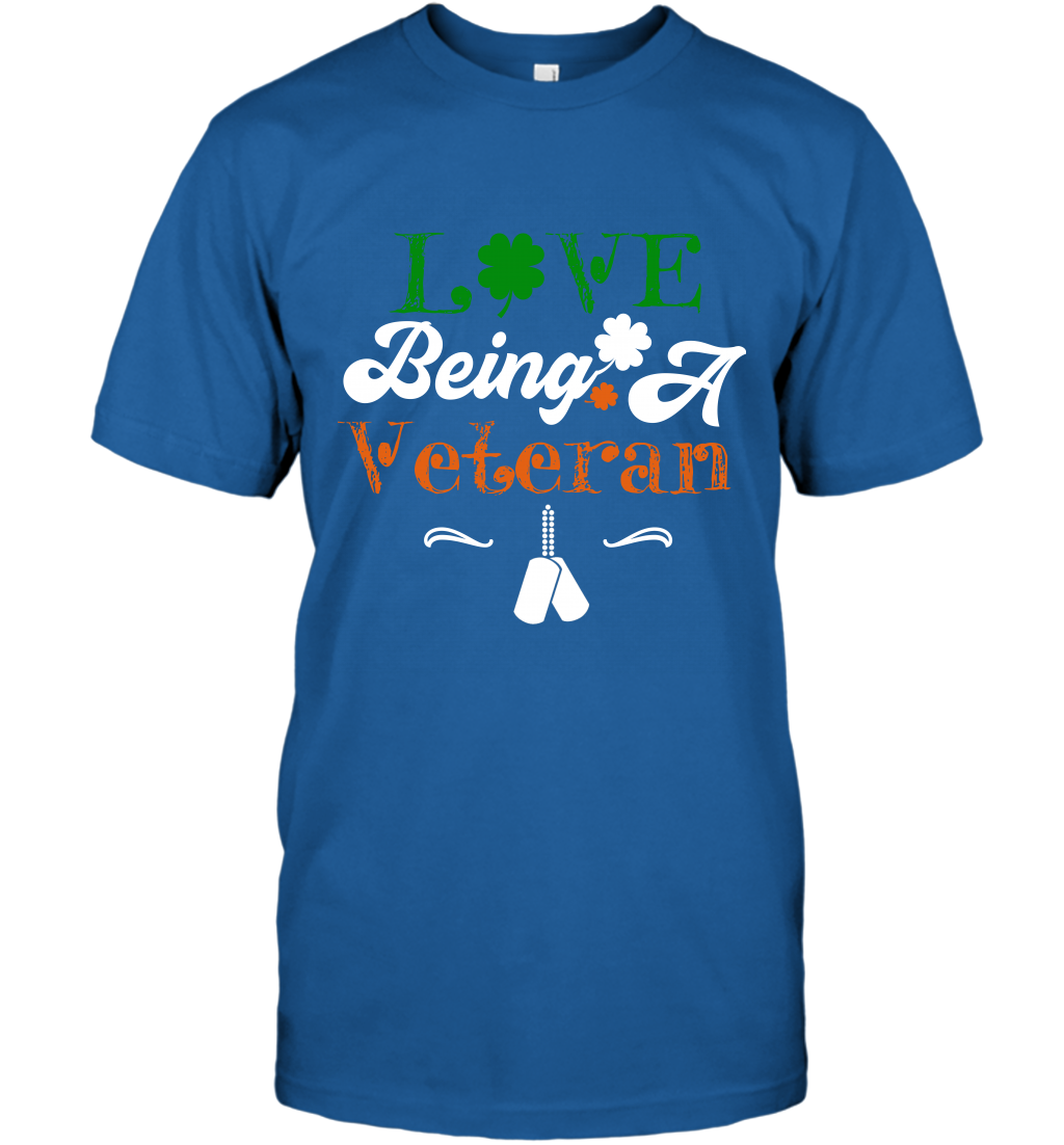Love Being A Veteran Saint Patricks Day Shirt T-Shirt Royal