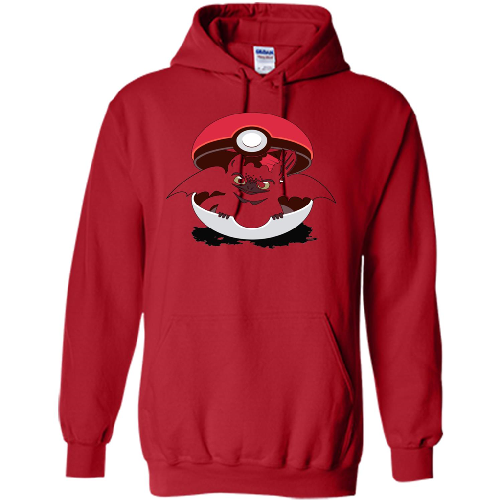 Cartoon T-shirt How To Catch Your Dragon Red