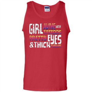 June Girl T-shirt With Tattoos Pretty Eyes and Thick Thighs