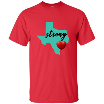 Texas Strong Support Texans T-shirt Red