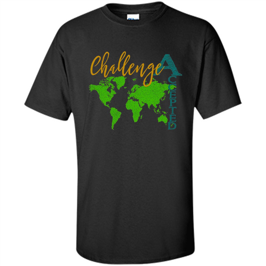 Challenge Accepted With Map For Students And Tutors T-shirt Black
