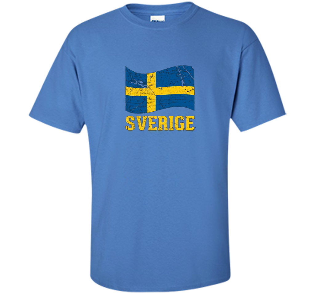 Swedish Flag, Sverige Souvenir Vintage T-Shirt t-shirt Iris