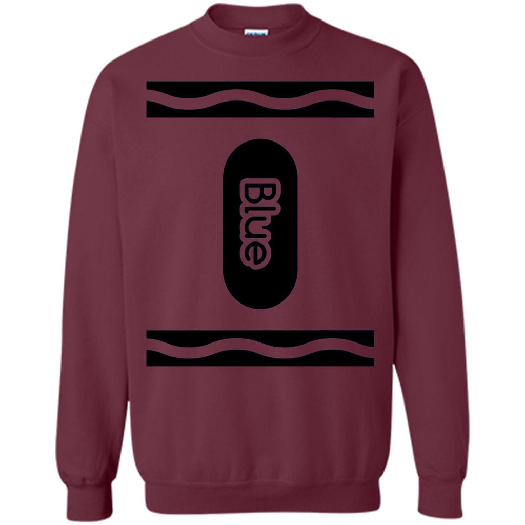 Blue Crayon Halloween Costume T-shirt Maroon