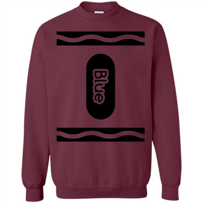 Blue Crayon Halloween Costume T-shirt Maroon