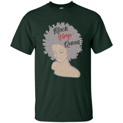 Black Virgo Queen T-shirt Forest Green