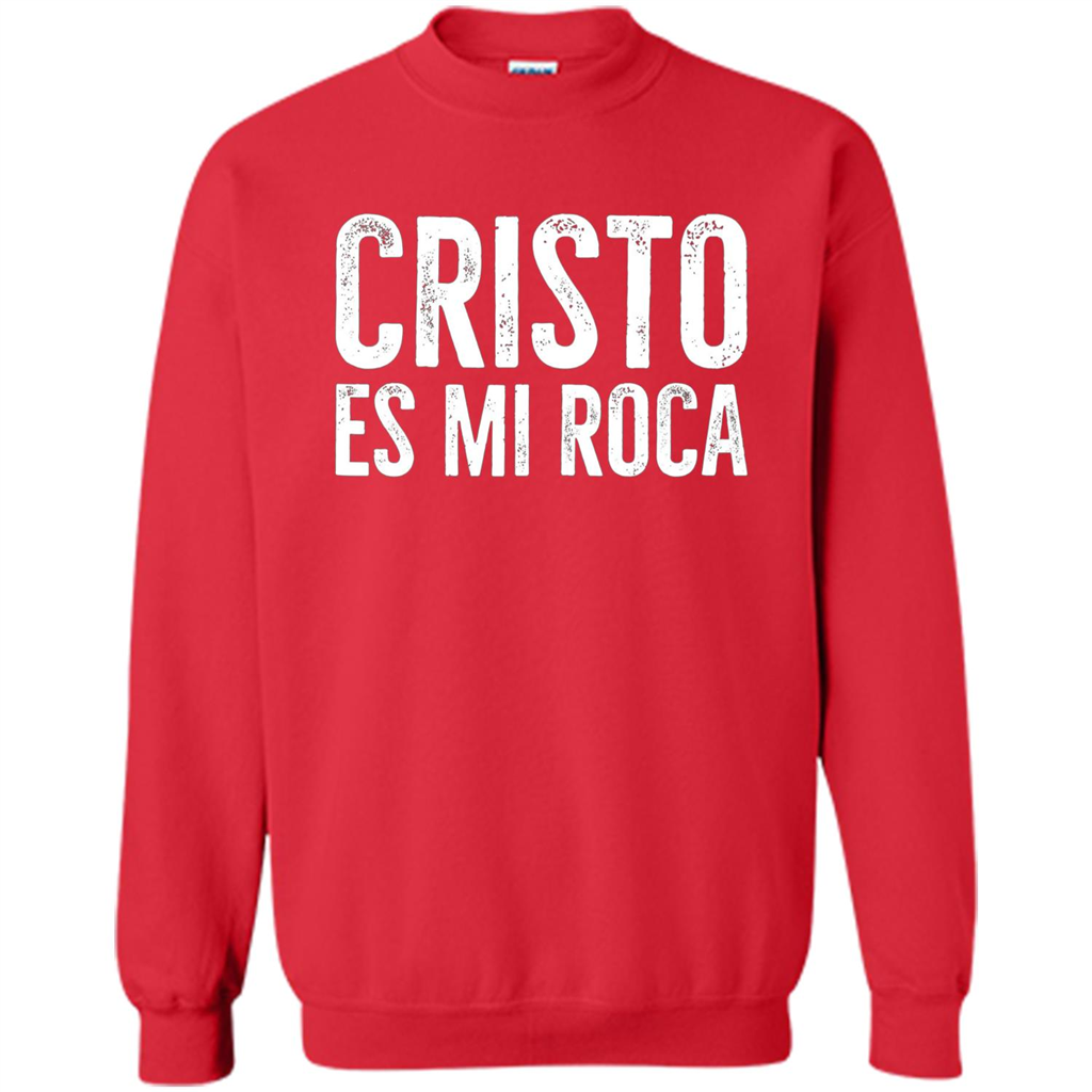 Cristo Es Mi Roca T-shirt Spanish Christian Message Red