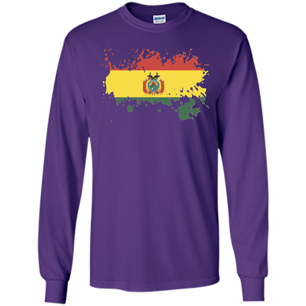 Flag of Bolivia Bolivian T-shirt Purple