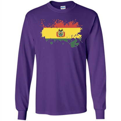 Flag of Bolivia Bolivian T-shirt Purple