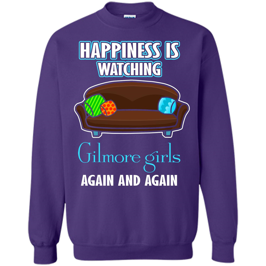 Movie T-shirt Happiness Is Watching Again And Again Purple