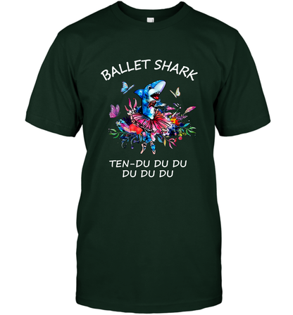 Ballet Shark Ten Duu Duu Duu Shirt T-Shirt Forest Green