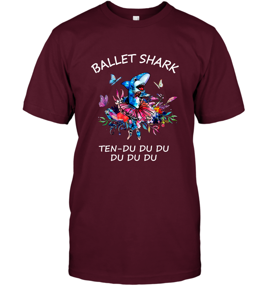 Ballet Shark Ten Duu Duu Duu Shirt T-Shirt Maroon
