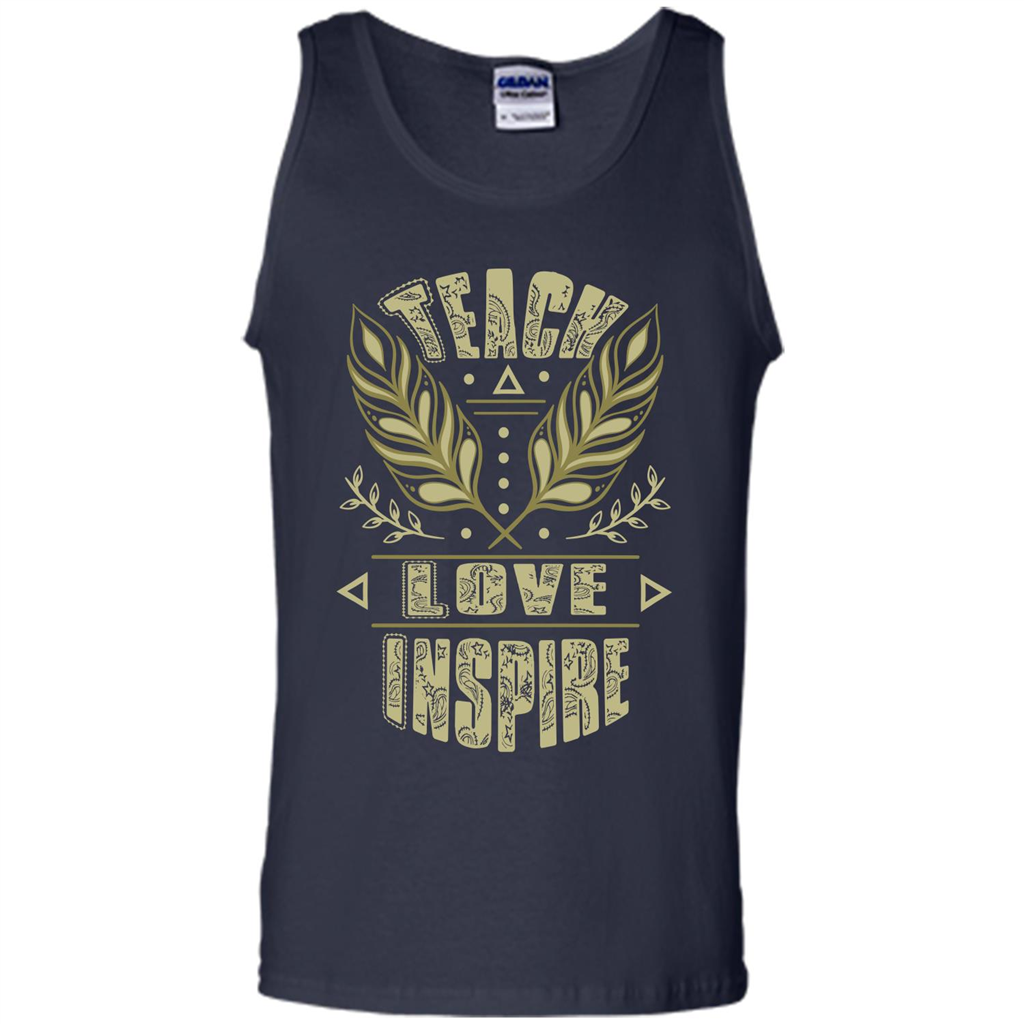 Teacher T-shirt Teach Love Inspire T-shirt Navy