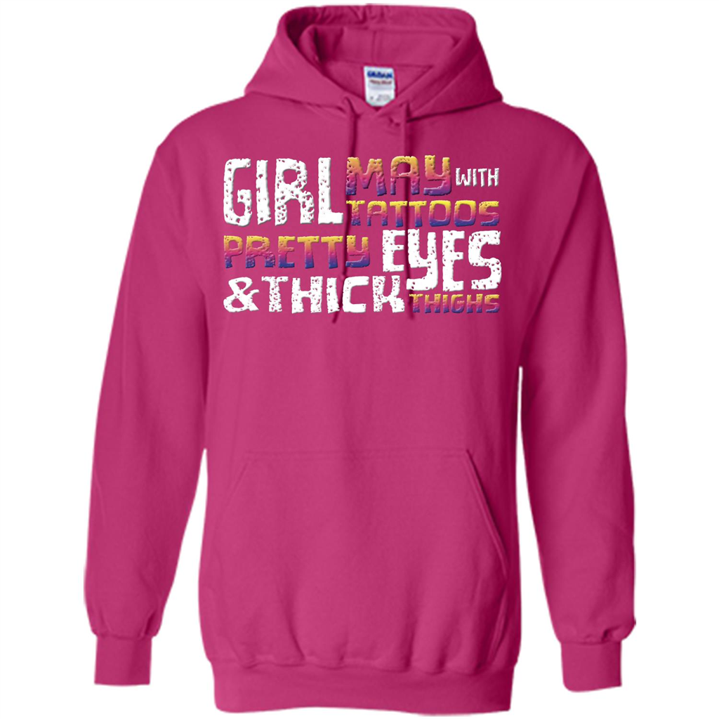 May Girl T-shirt With Tattoos Pretty Eyes and Thick Thighs Heliconia