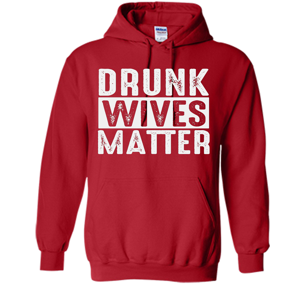 Wife T-shirt Drunk Wives Matter T-shirt Red