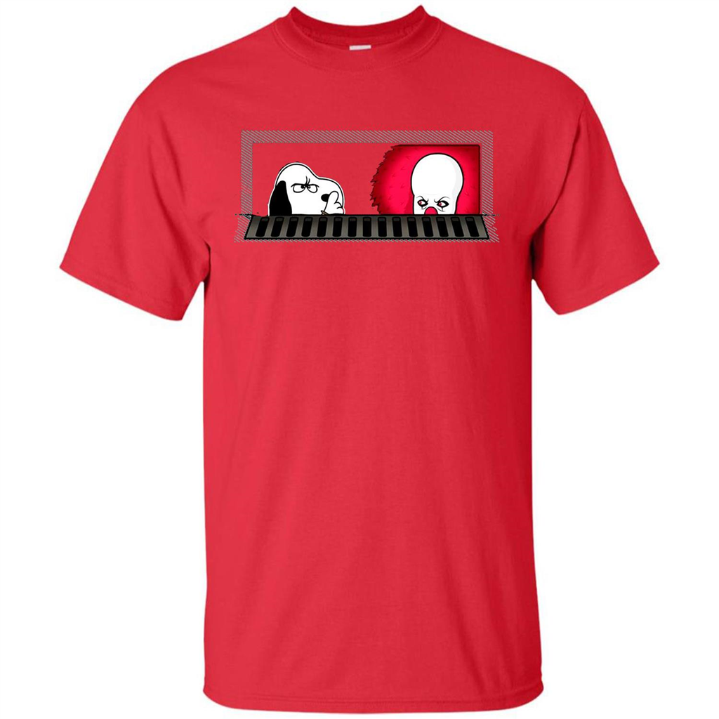 Movie T-shirt Snoopy Vs It T-shirt Red