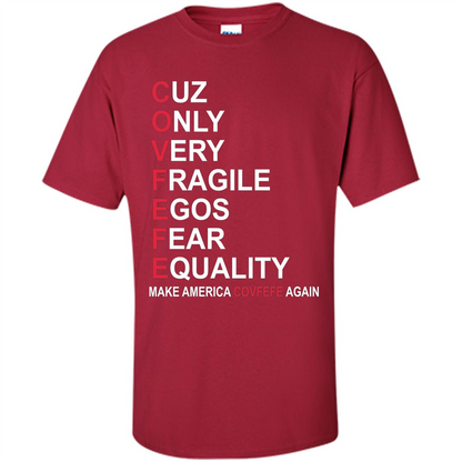 American T-shirt Make America Covfefe Again Cardinal