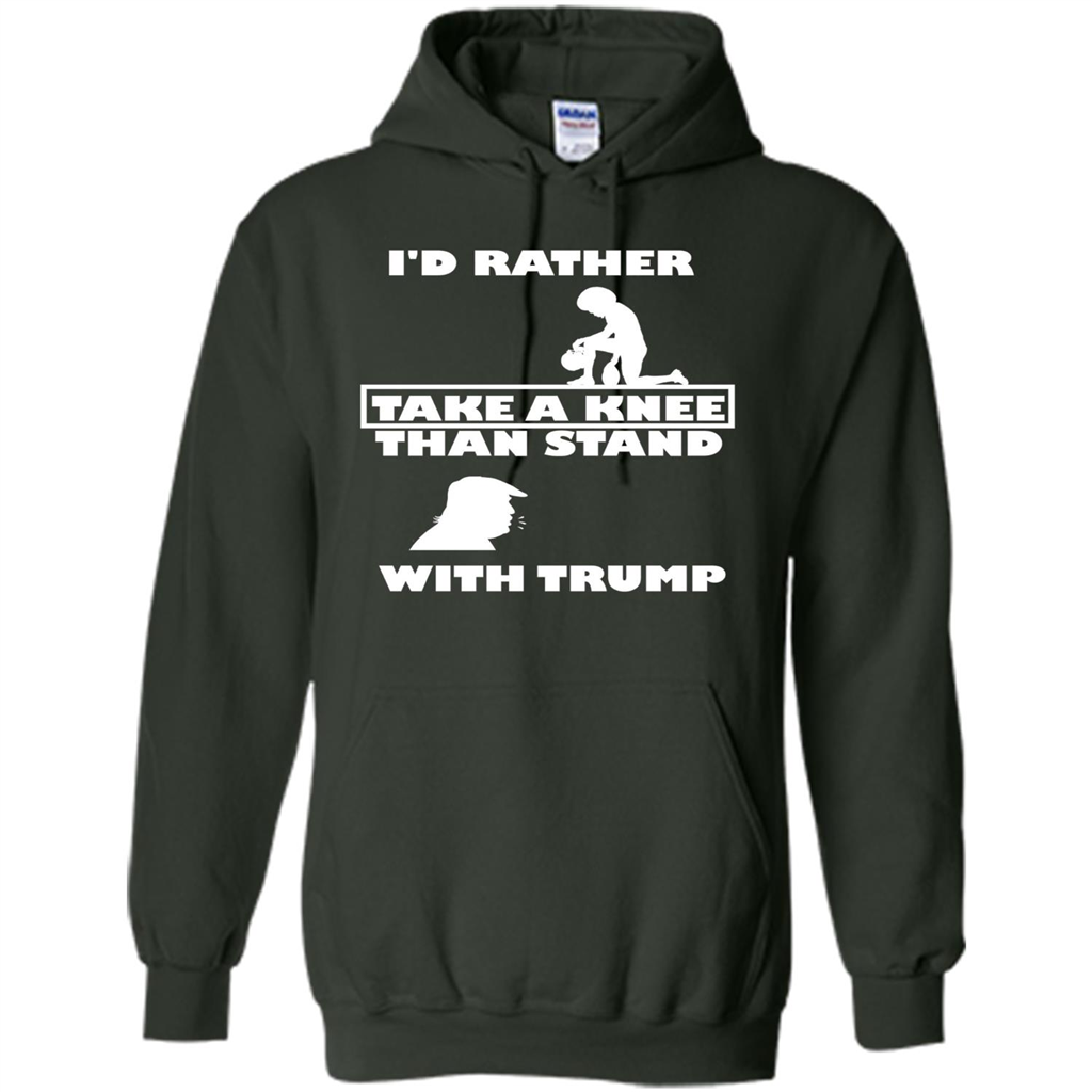 American T-shirt I'd Rather Take A Knee T-shirt Forest Green